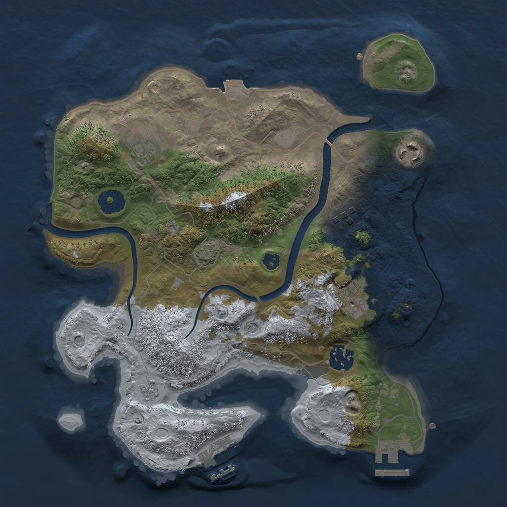 Rust Map: Procedural Map, Size: 3000, Seed: 11990, 11 Monuments