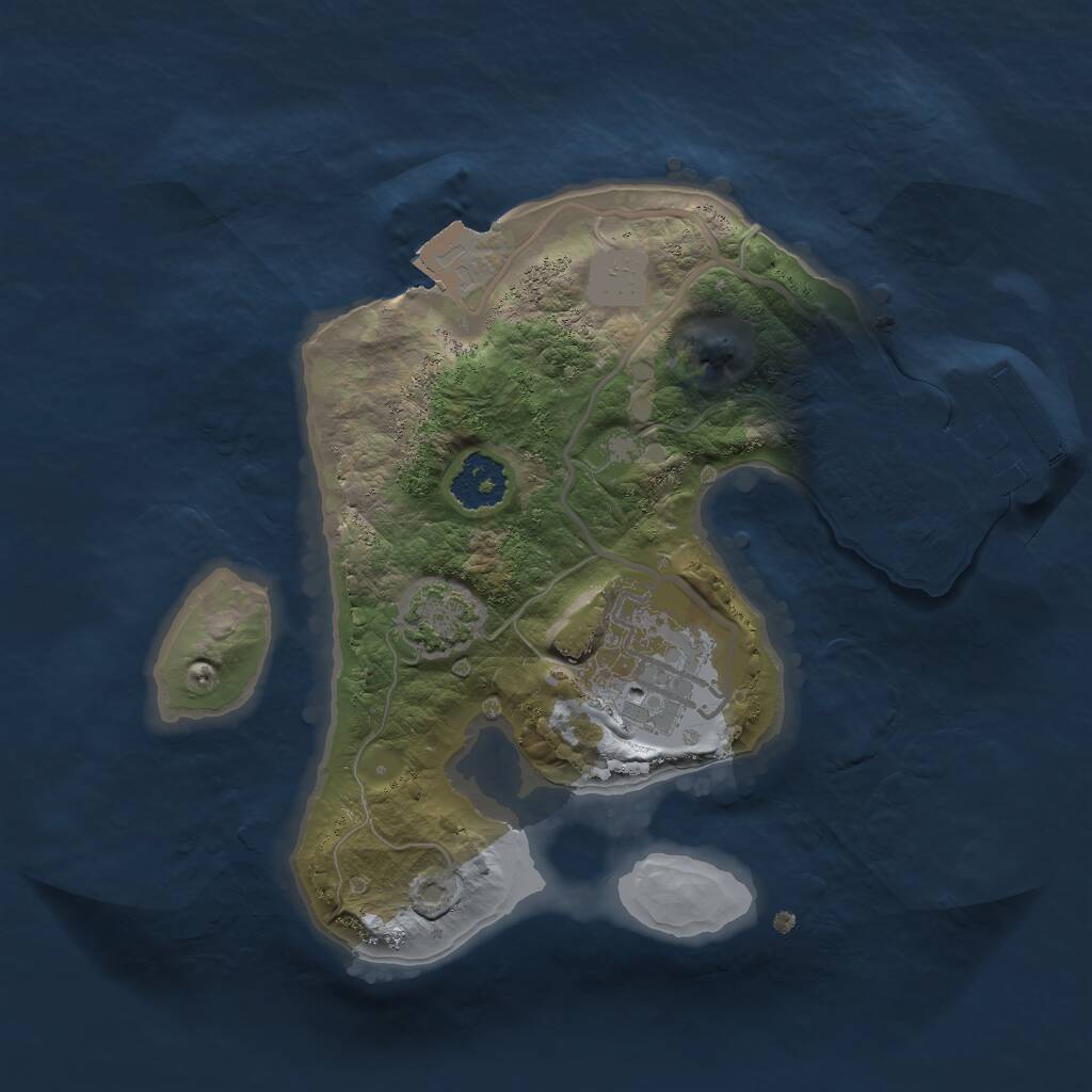 Rust Map: Procedural Map, Size: 2000, Seed: 675880557, 4 Monuments