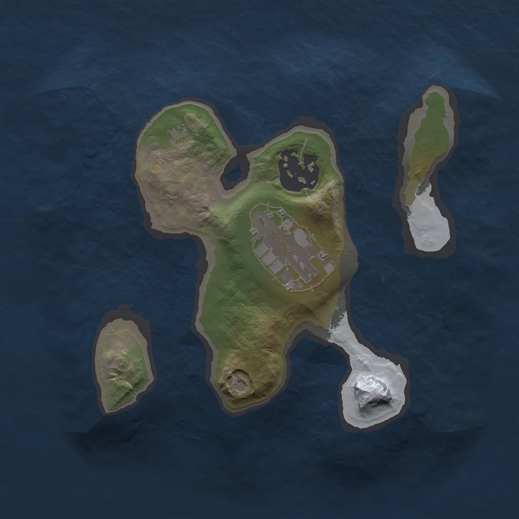 Rust Map: Barren, Size: 1800, Seed: 44, 4 Monuments