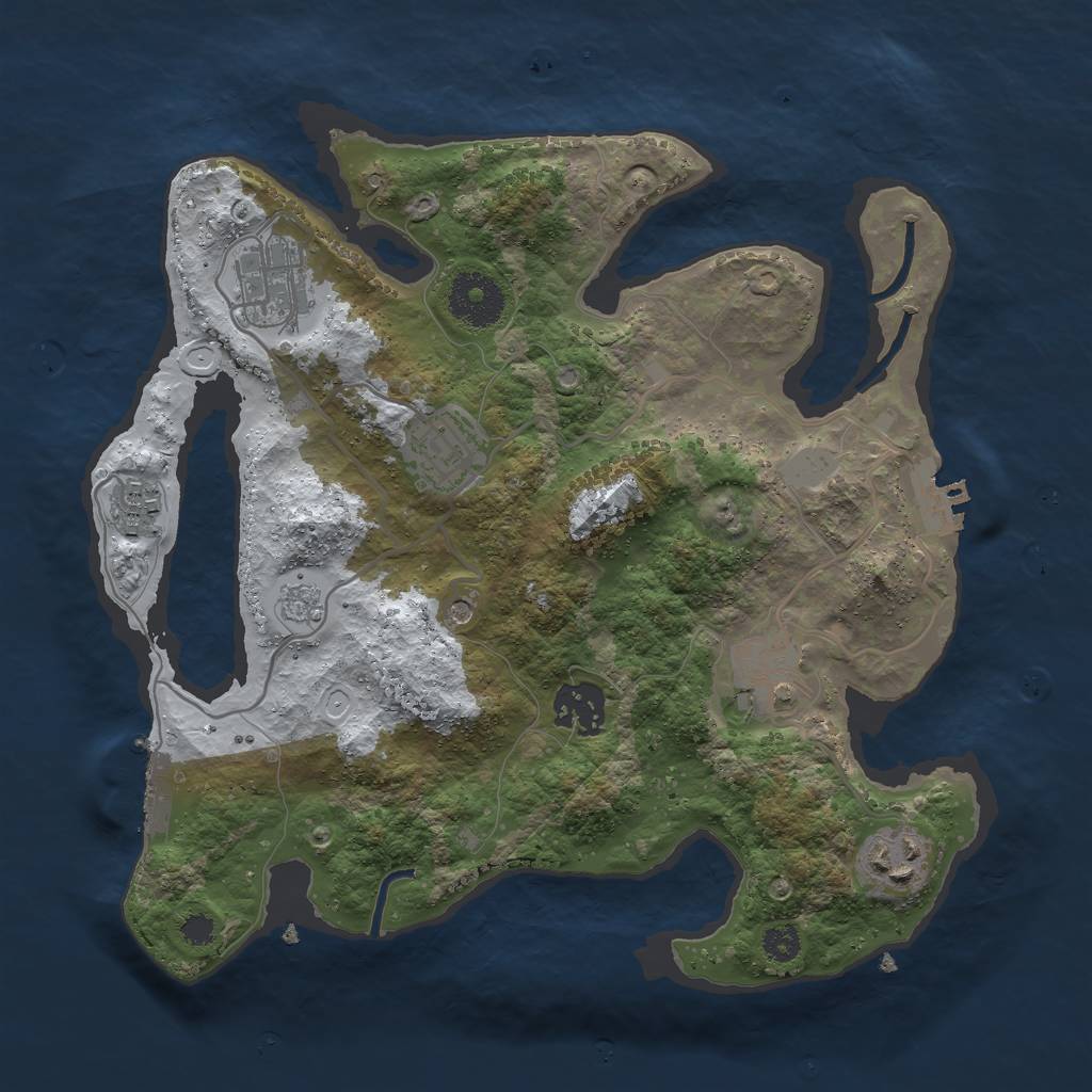 Rust Map: Procedural Map, Size: 3000, Seed: 12169420, 15 Monuments