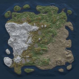 Thumbnail Rust Map: Procedural Map, Size: 4500, Seed: 25000, 20 Monuments