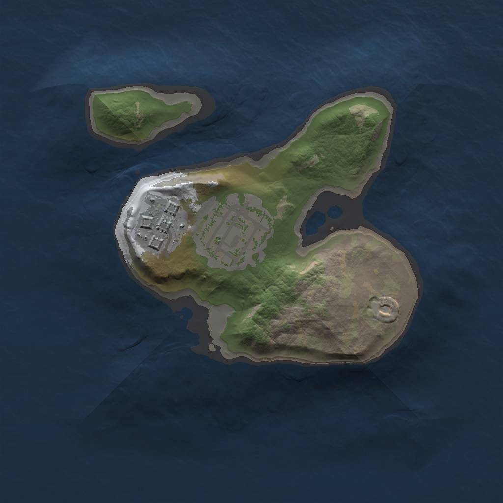 Rust Map: Barren, Size: 1500, Seed: 6, 4 Monuments