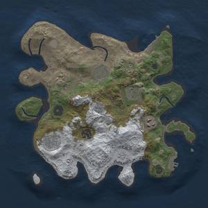 Thumbnail Rust Map: Procedural Map, Size: 3000, Seed: 7250645, 16 Monuments