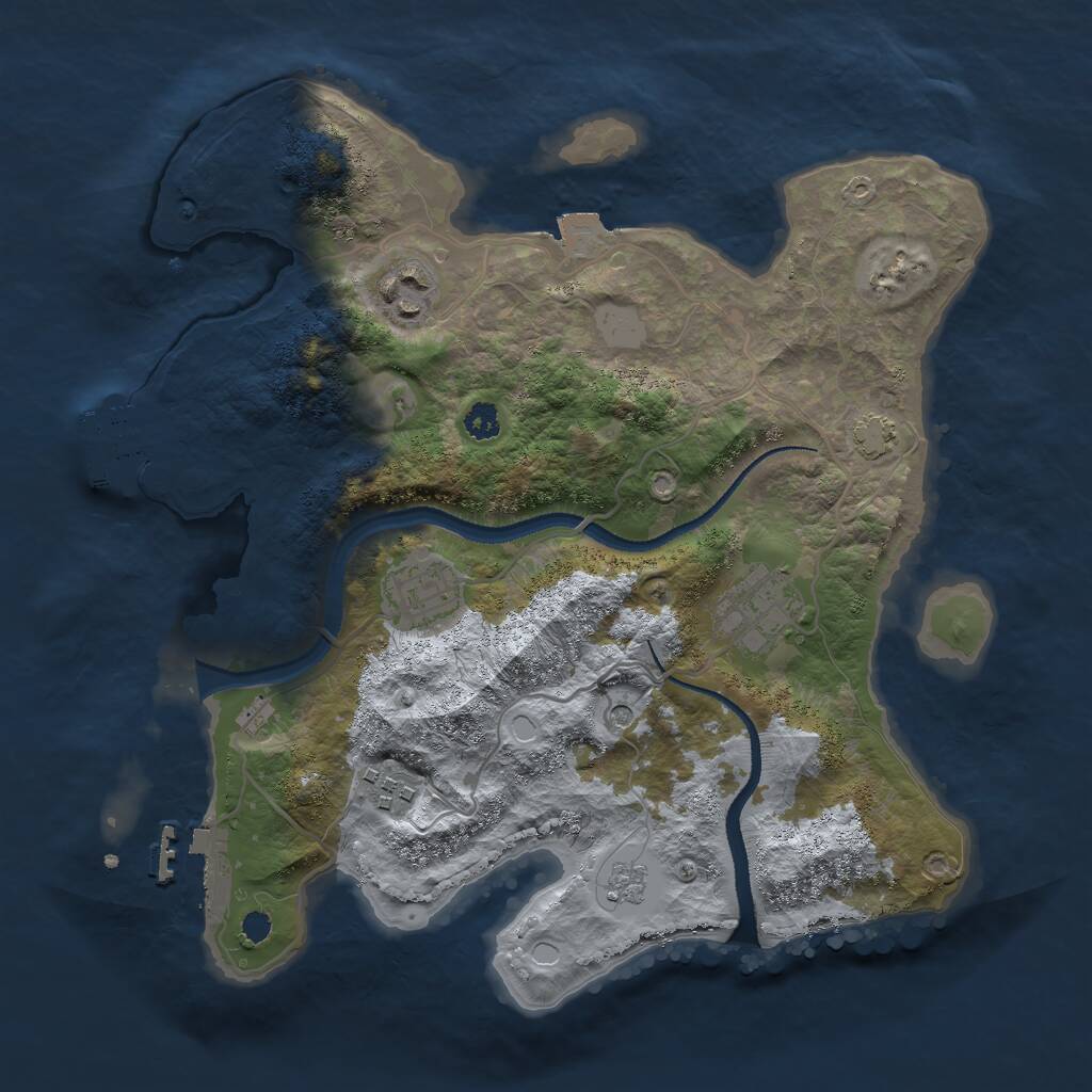 Rust Map: Procedural Map, Size: 3000, Seed: 361103145, 10 Monuments