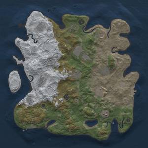 Thumbnail Rust Map: Procedural Map, Size: 3850, Seed: 100749888, 20 Monuments