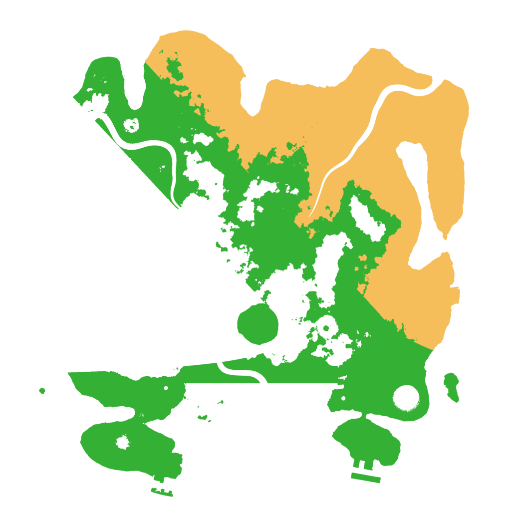 Biome Rust Map: Procedural Map, Size: 3500, Seed: 92211151