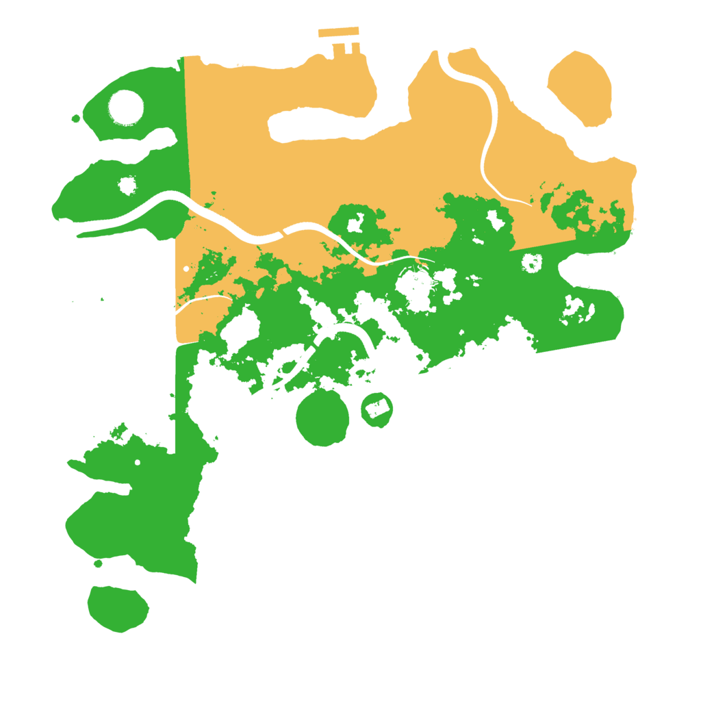 Biome Rust Map: Procedural Map, Size: 3500, Seed: 14977