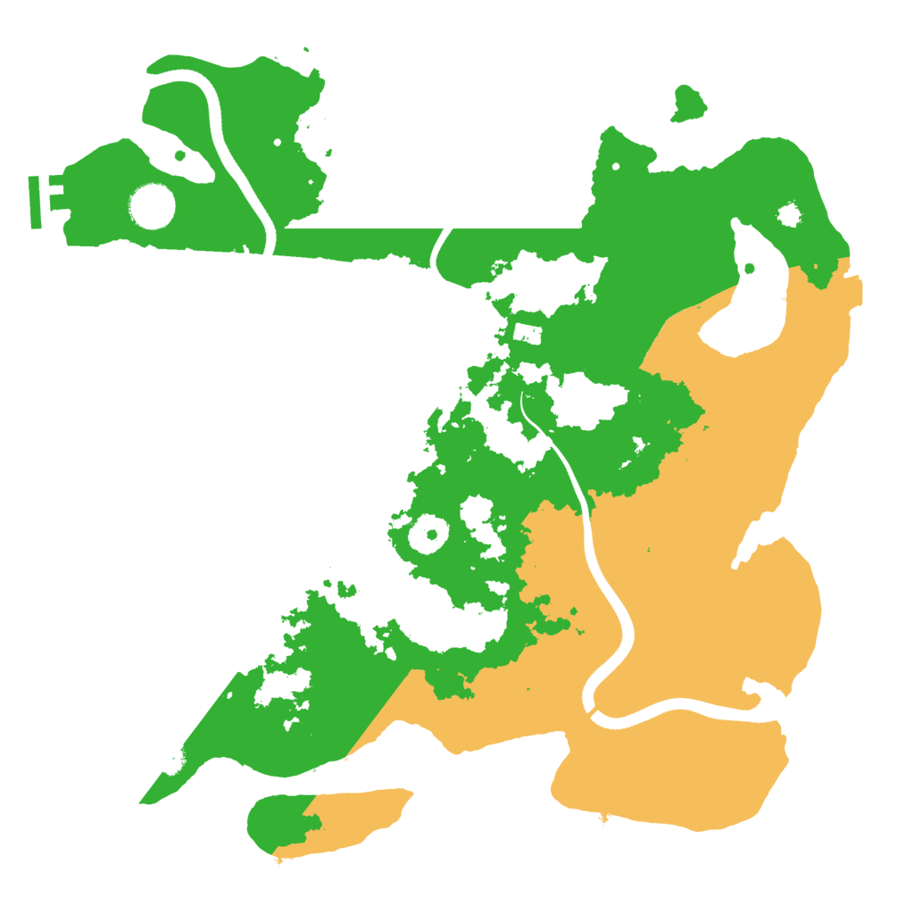 Biome Rust Map: Procedural Map, Size: 3500, Seed: 542903214