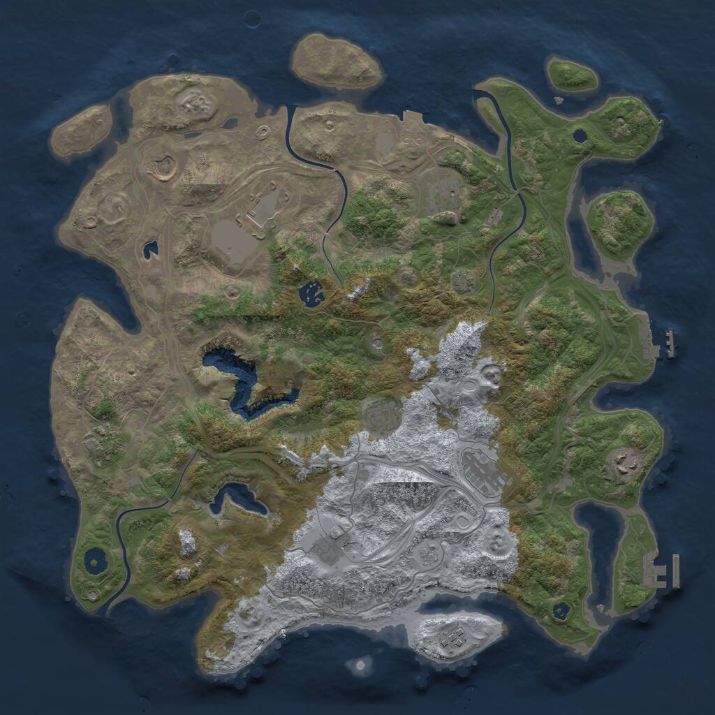 Rust Map: Procedural Map, Size: 4250, Seed: 1432938183, 16 Monuments