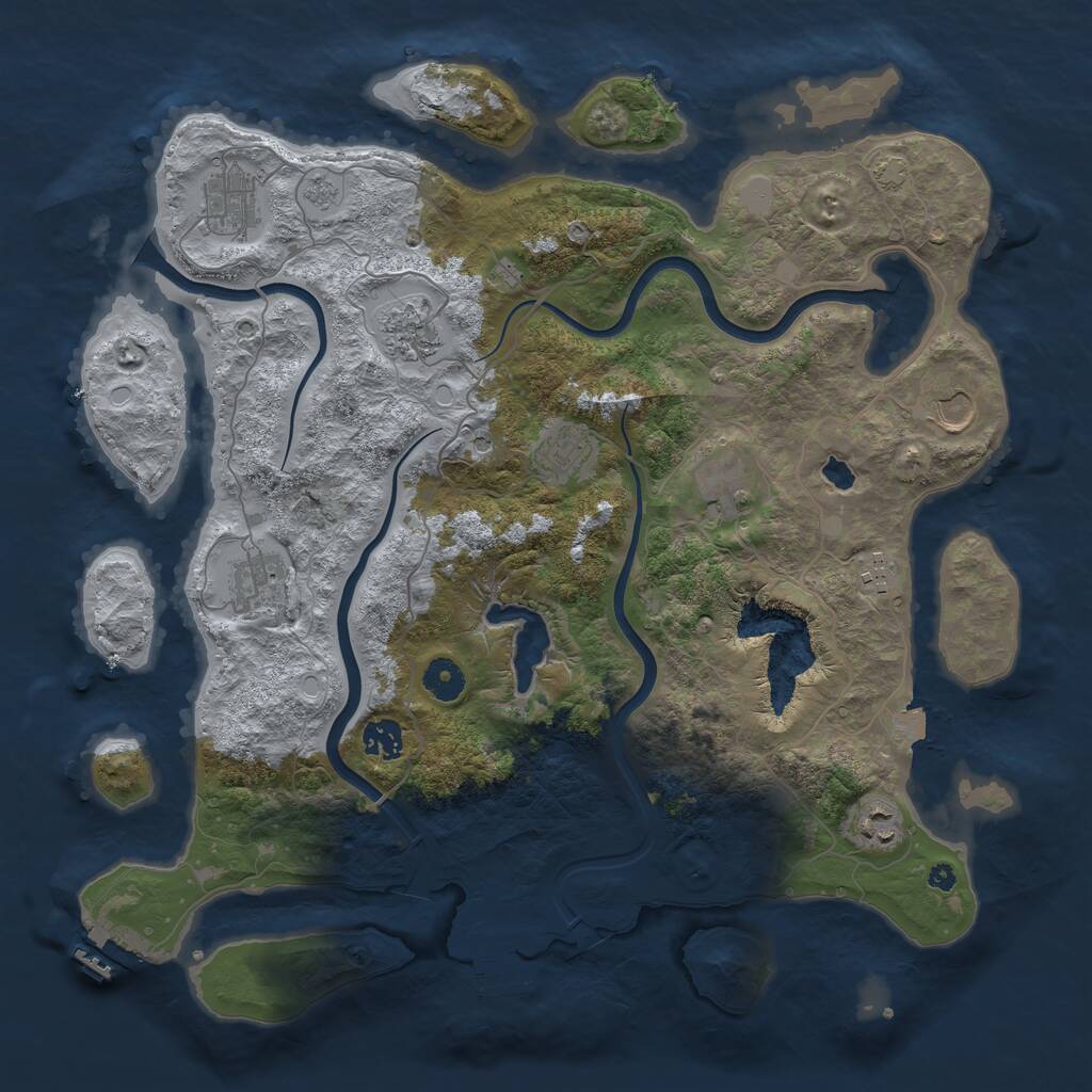 Rust Map: Procedural Map, Size: 4000, Seed: 238149, 15 Monuments