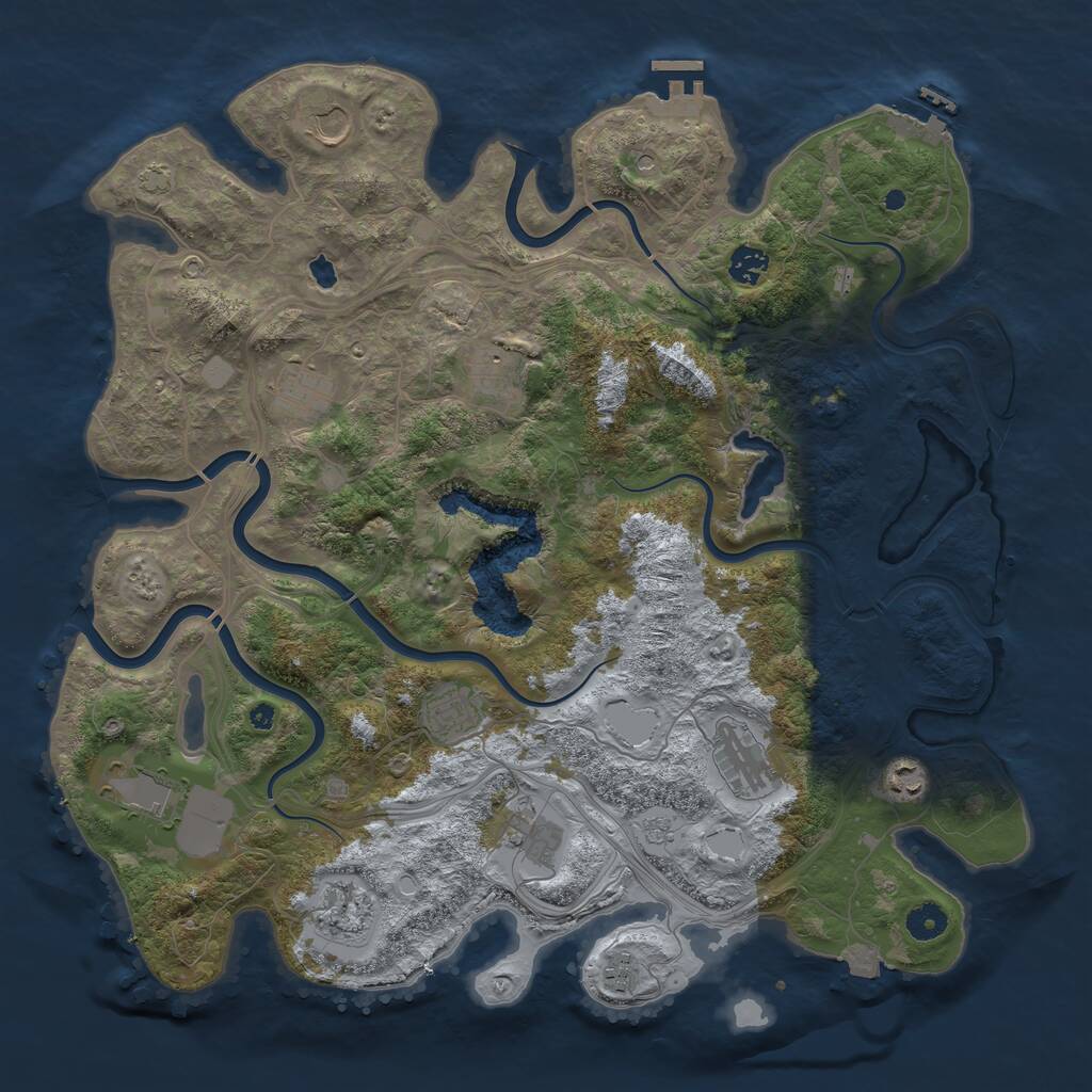 Rust Map: Procedural Map, Size: 4250, Seed: 1682925248, 17 Monuments