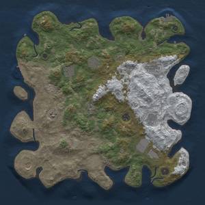 Thumbnail Rust Map: Procedural Map, Size: 4000, Seed: 748, 19 Monuments