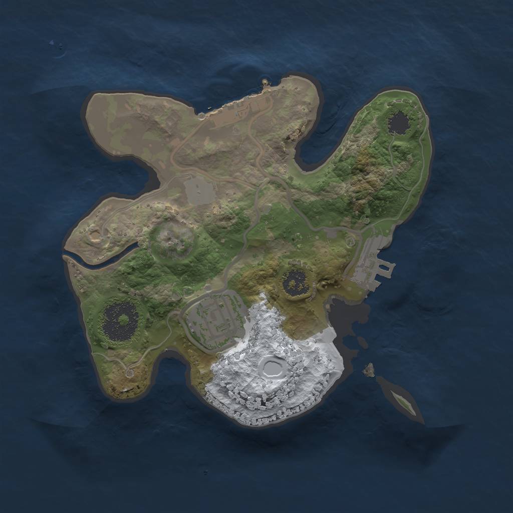 Rust Map: Procedural Map, Size: 2000, Seed: 1514679578, 8 Monuments