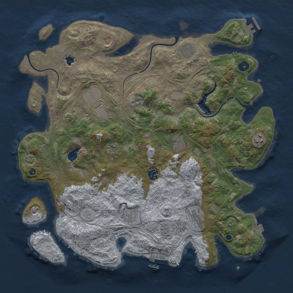 Rust Map: Procedural Map, Size: 4250, Seed: 924612, 16 Monuments
