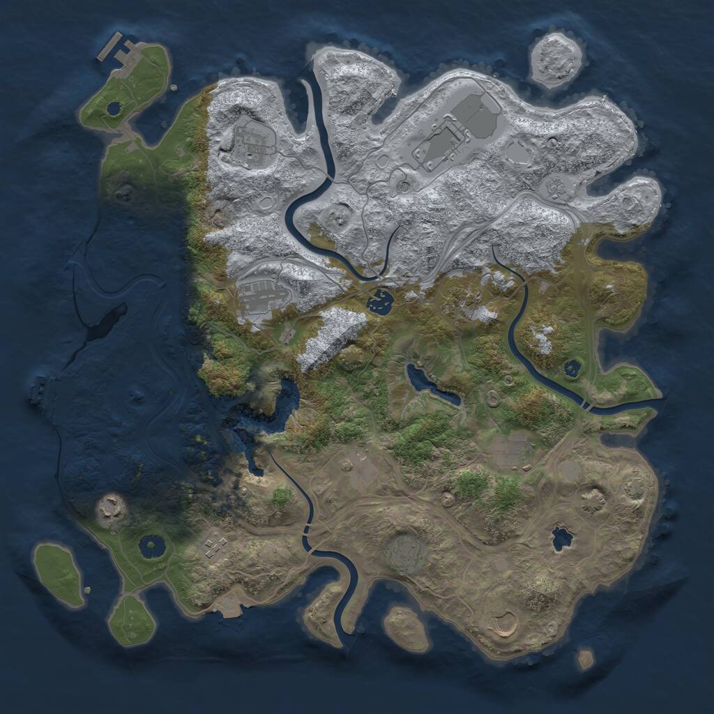 Rust Map: Procedural Map, Size: 4250, Seed: 705678777, 17 Monuments