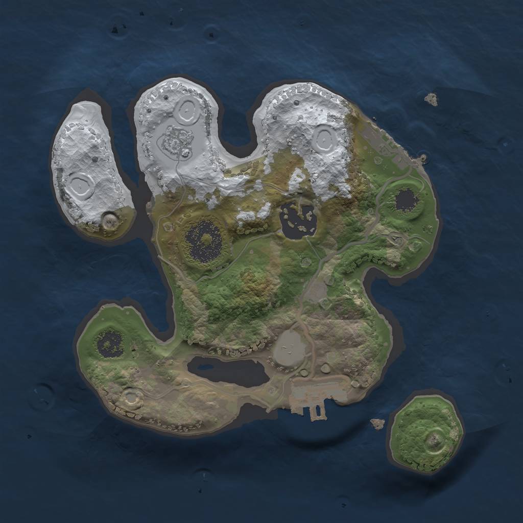 Rust Map: Procedural Map, Size: 2000, Seed: 823174927, 9 Monuments