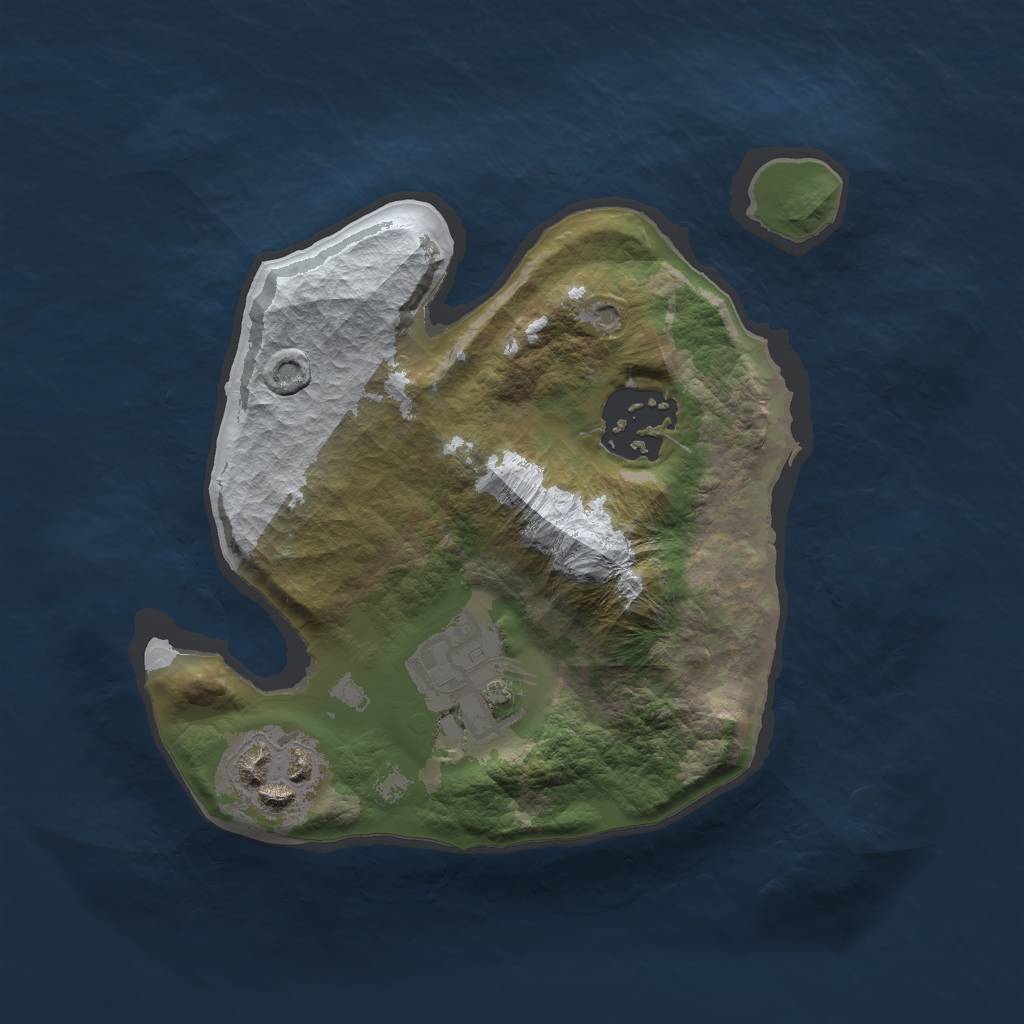Rust Map: Barren, Size: 2000, Seed: 1203, 5 Monuments