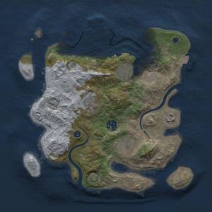 Thumbnail Rust Map: Procedural Map, Size: 3000, Seed: 32185, 10 Monuments