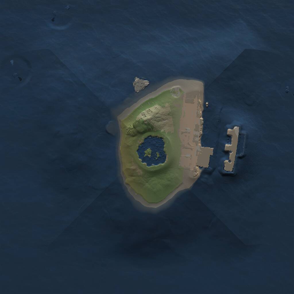 Rust Map: Procedural Map, Size: 1000, Seed: 35244, 2 Monuments