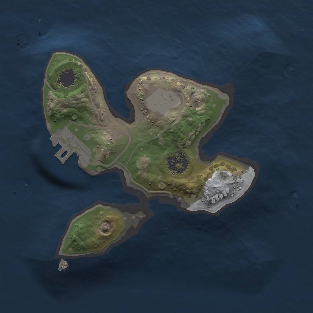 Rust Map: Procedural Map, Size: 1500, Seed: 814682, 5 Monuments