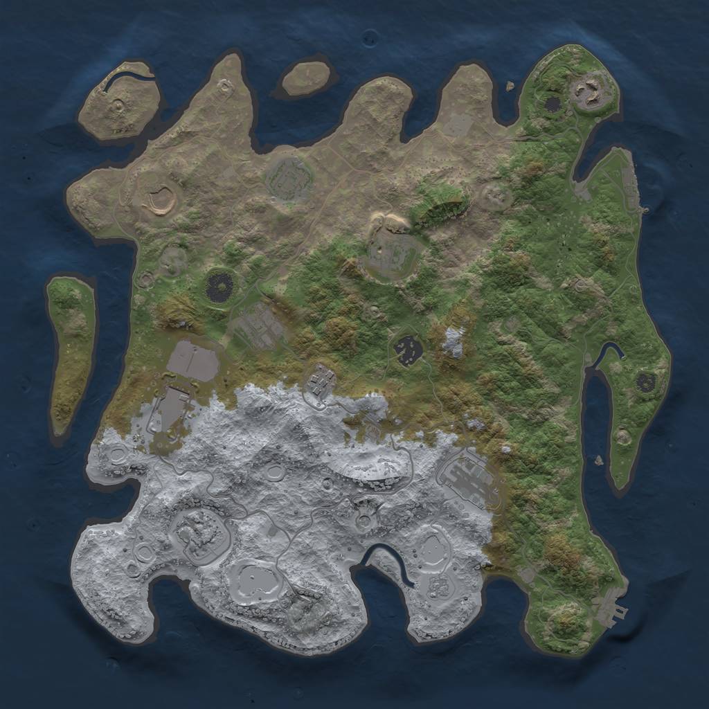 Rust Map: Procedural Map, Size: 3750, Seed: 20220628, 19 Monuments