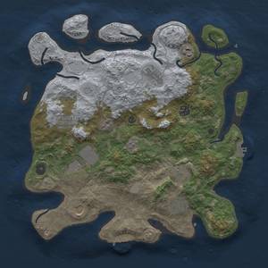 Thumbnail Rust Map: Procedural Map, Size: 3700, Seed: 453666348, 18 Monuments