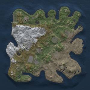 Thumbnail Rust Map: Procedural Map, Size: 3500, Seed: 807550896, 20 Monuments