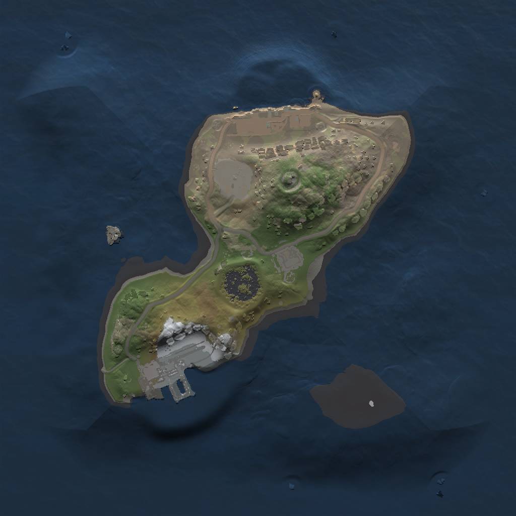 Rust Map: Procedural Map, Size: 1500, Seed: 955966348, 6 Monuments