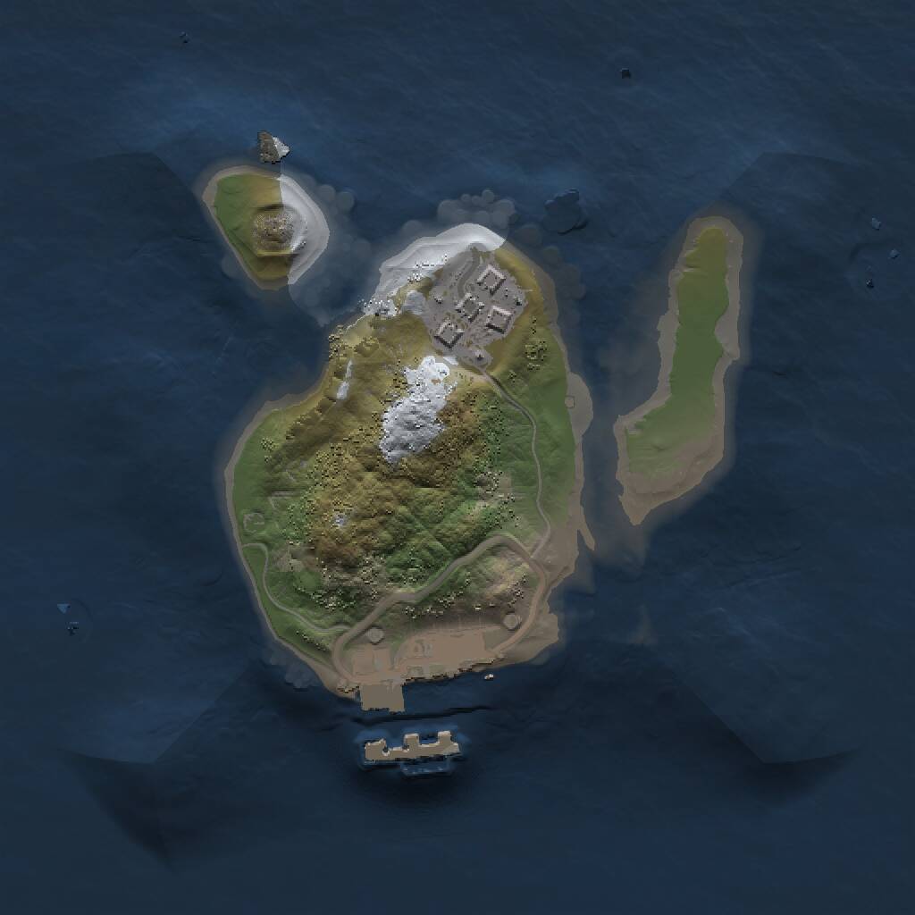 Rust Map: Procedural Map, Size: 1500, Seed: 174408368, 3 Monuments