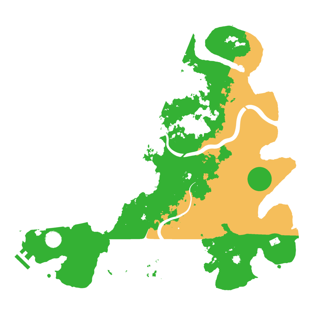 Biome Rust Map: Procedural Map, Size: 3500, Seed: 18978