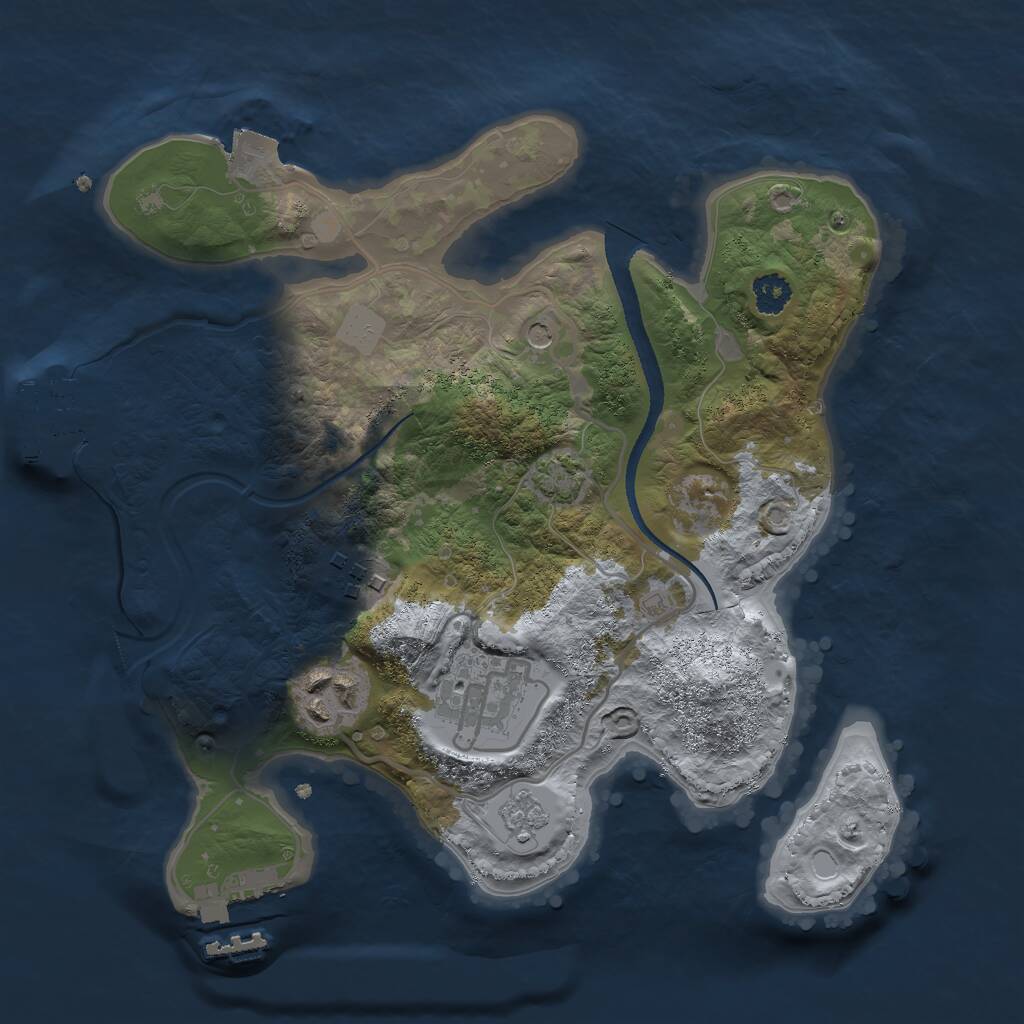 Rust Map: Procedural Map, Size: 2600, Seed: 20, 9 Monuments