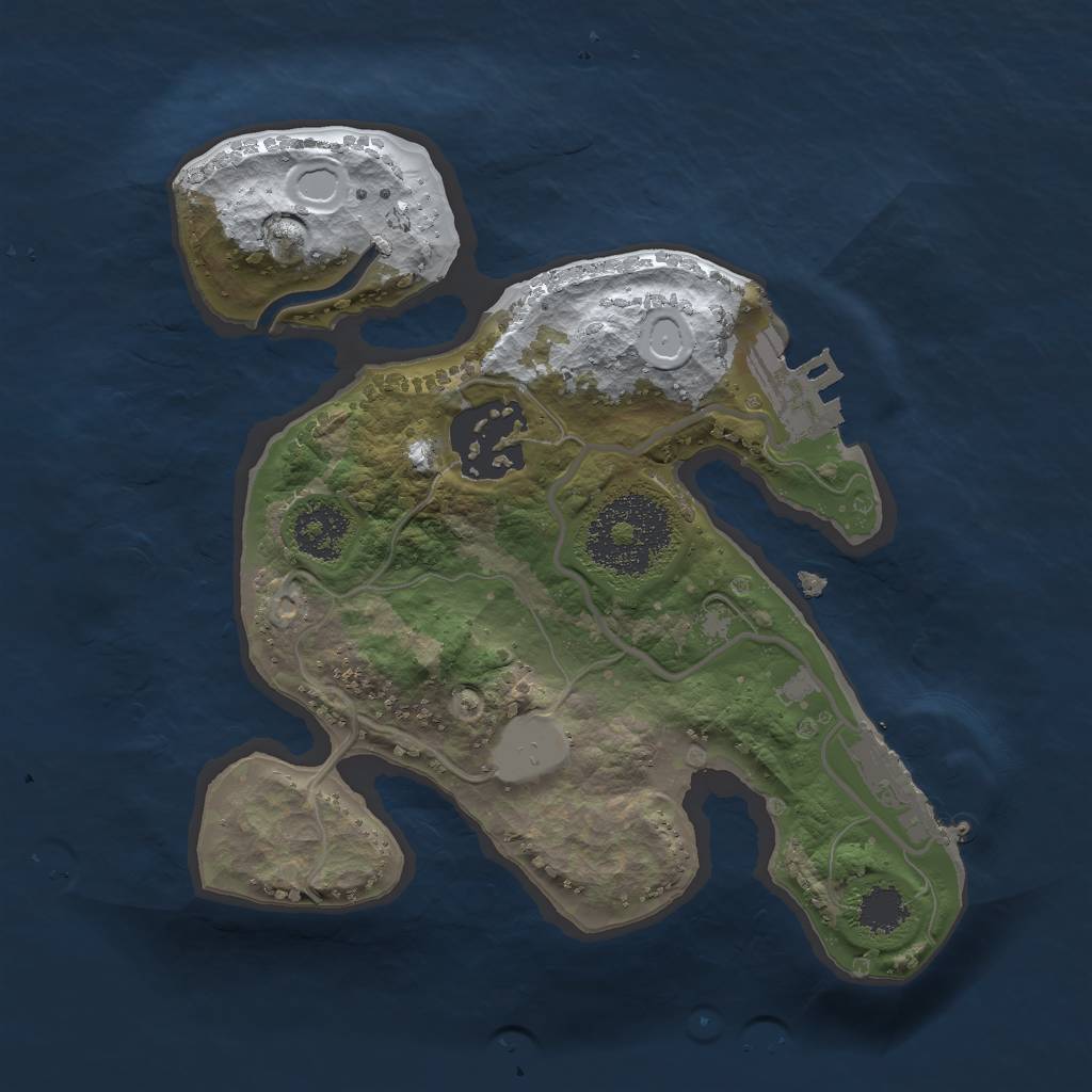 Rust Map: Procedural Map, Size: 2000, Seed: 455125737, 8 Monuments
