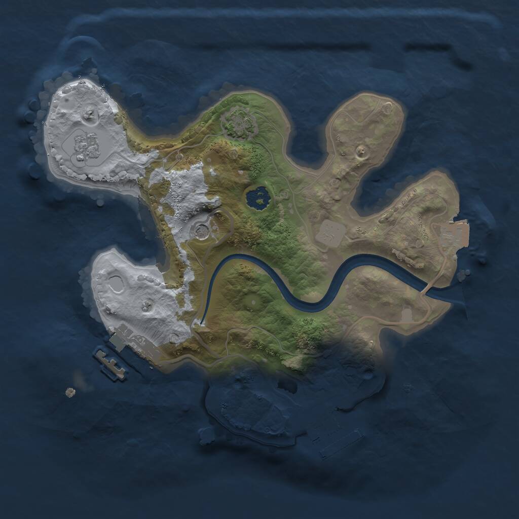 Rust Map: Procedural Map, Size: 2200, Seed: 1318087086, 6 Monuments