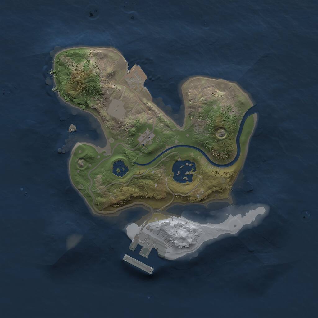 Rust Map: Procedural Map, Size: 2000, Seed: 66660933, 3 Monuments