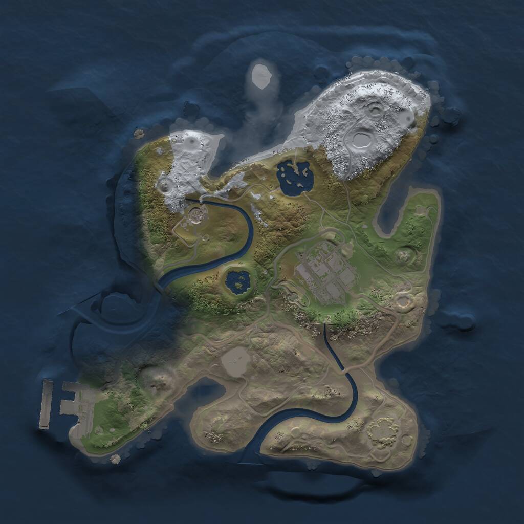Rust Map: Procedural Map, Size: 2123, Seed: 91779431, 6 Monuments