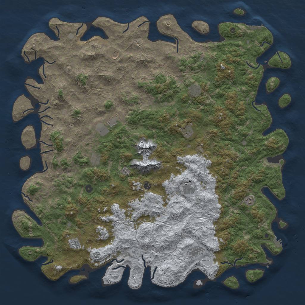 Rust Map: Procedural Map, Size: 6000, Seed: 29062022, 20 Monuments