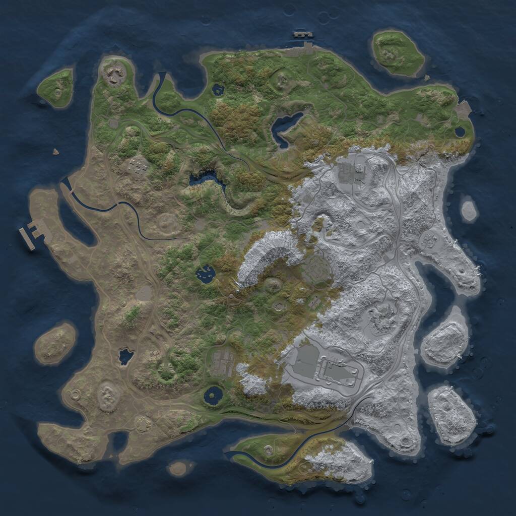 Rust Map: Procedural Map, Size: 4250, Seed: 26784, 14 Monuments