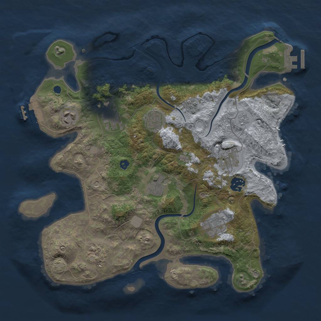 Rust Map: Procedural Map, Size: 3401, Seed: 1337, 15 Monuments