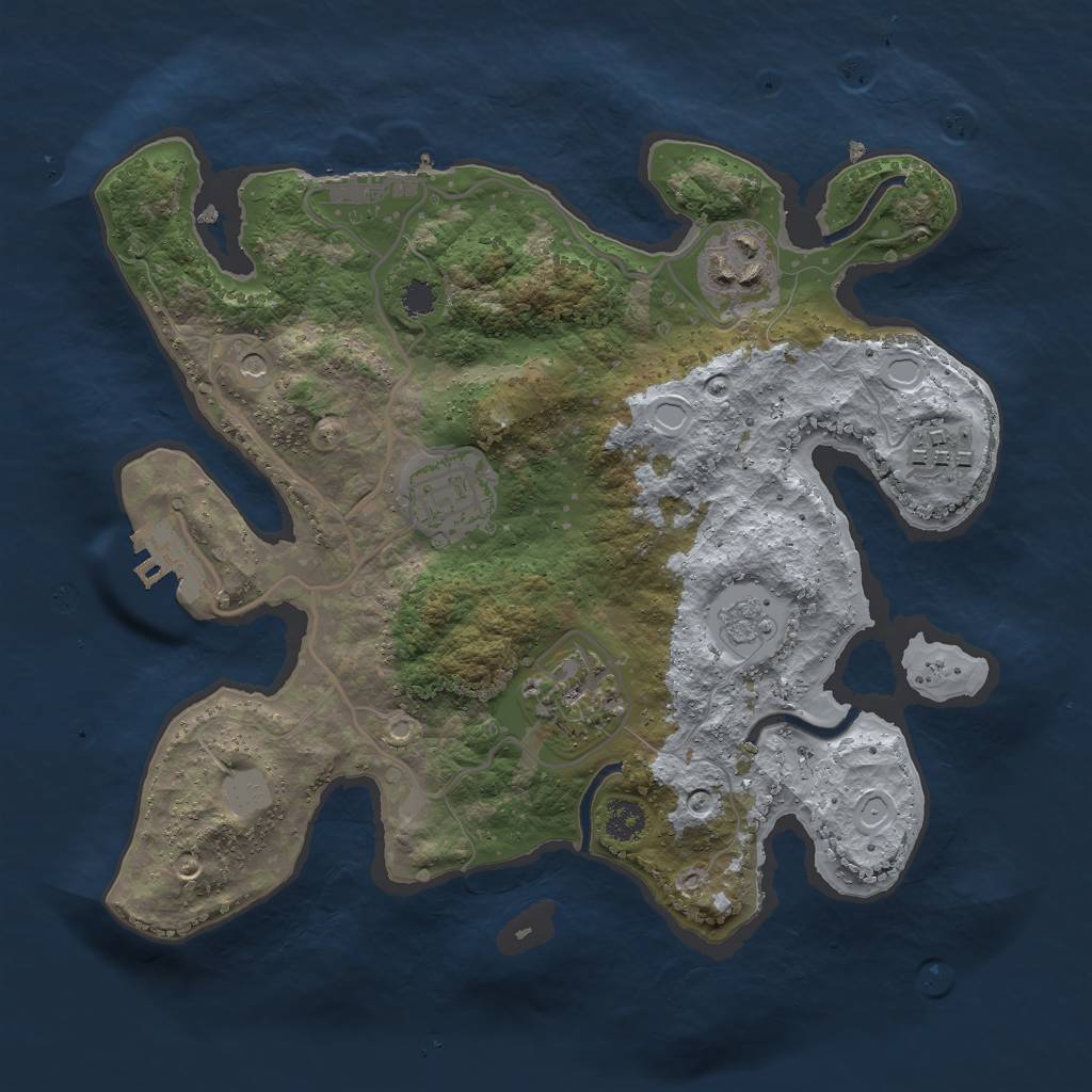Rust Map: Procedural Map, Size: 2700, Seed: 98201238, 13 Monuments
