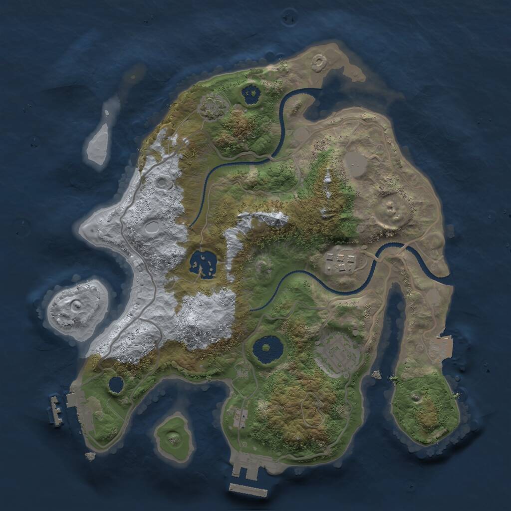 Rust Map: Procedural Map, Size: 2700, Seed: 200, 7 Monuments