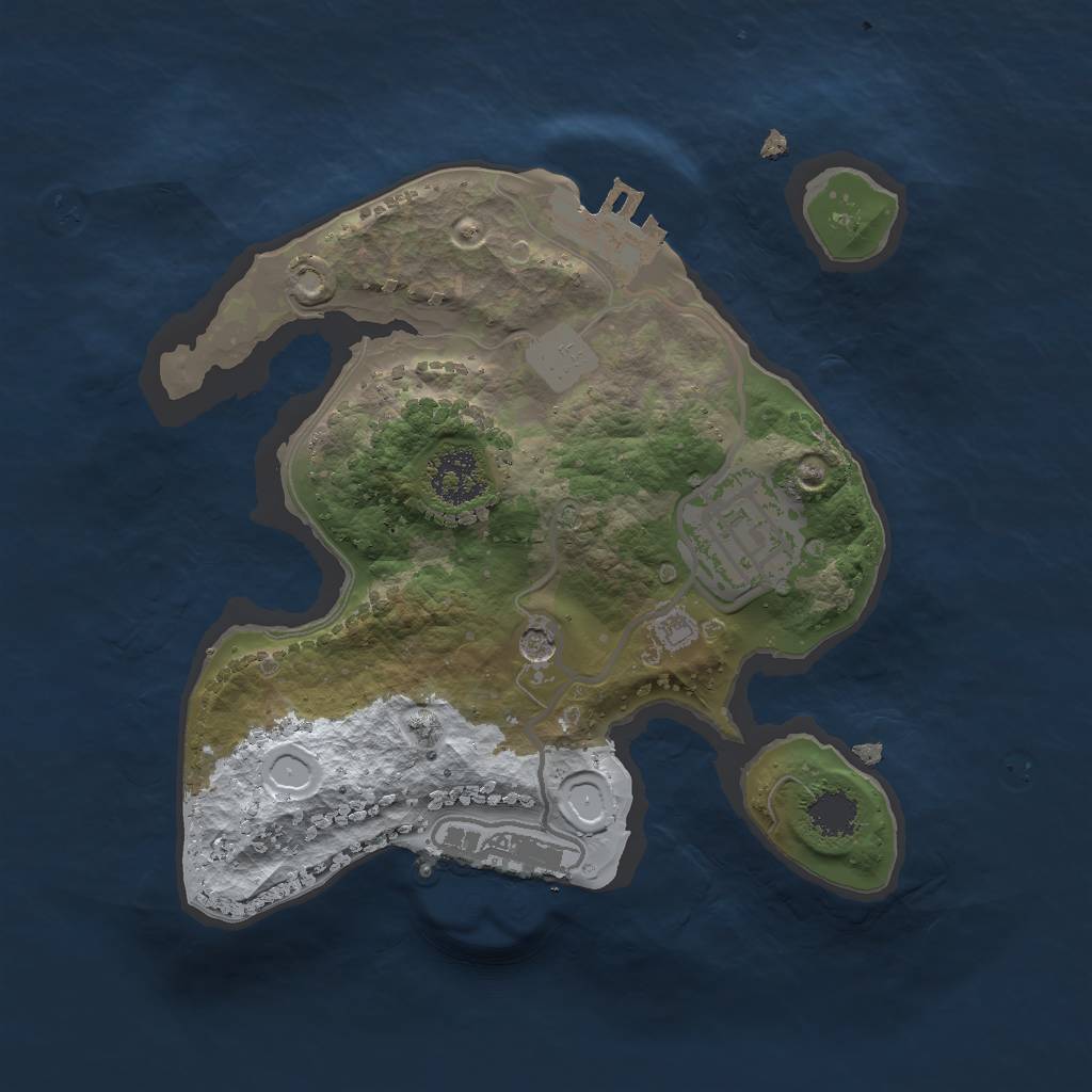 Rust Map: Procedural Map, Size: 2000, Seed: 4325, 9 Monuments