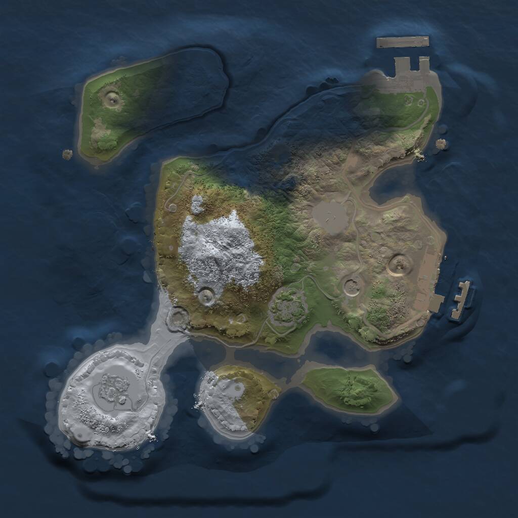 Rust Map: Procedural Map, Size: 2000, Seed: 66856, 6 Monuments