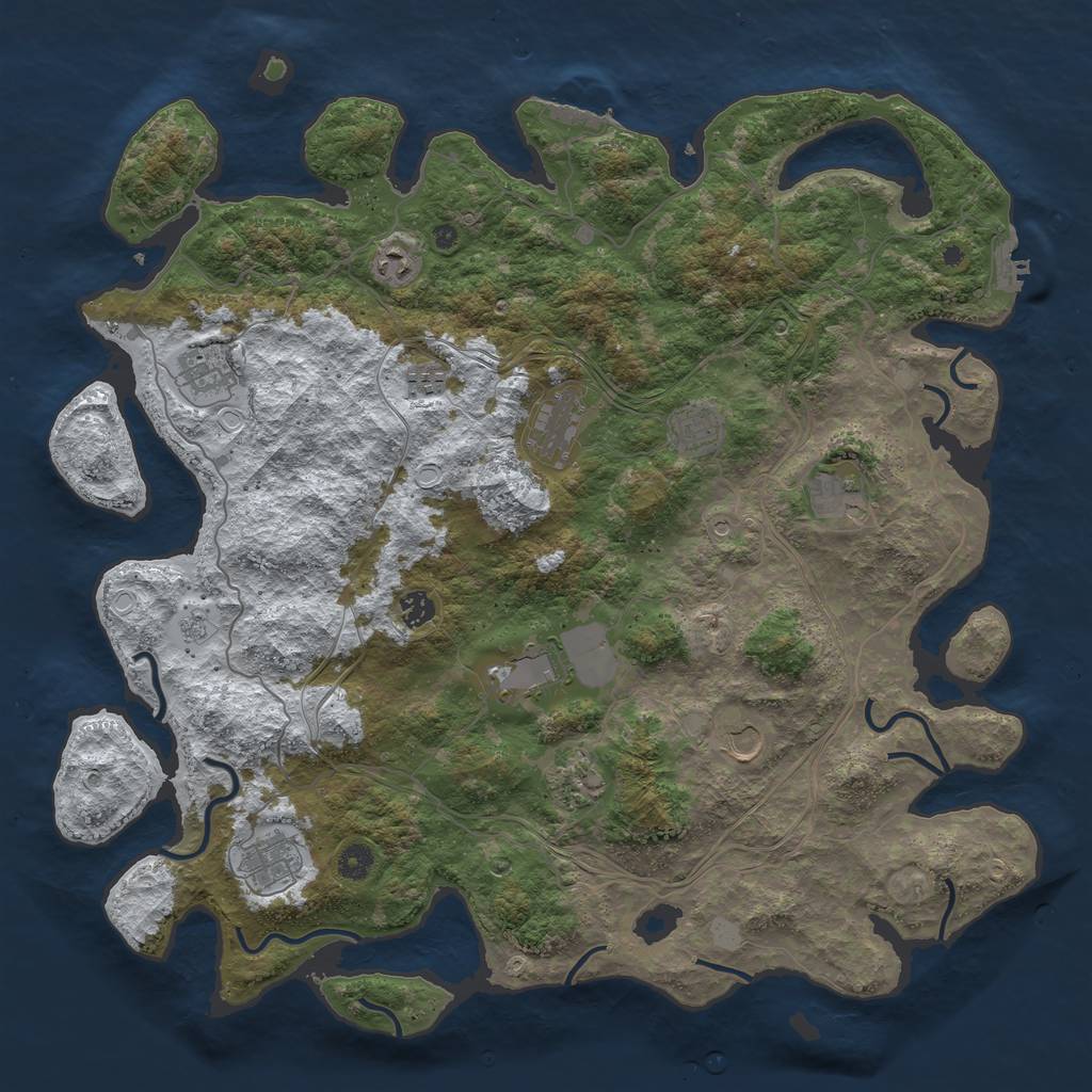 Rust Map: Procedural Map, Size: 4567, Seed: 195369, 20 Monuments