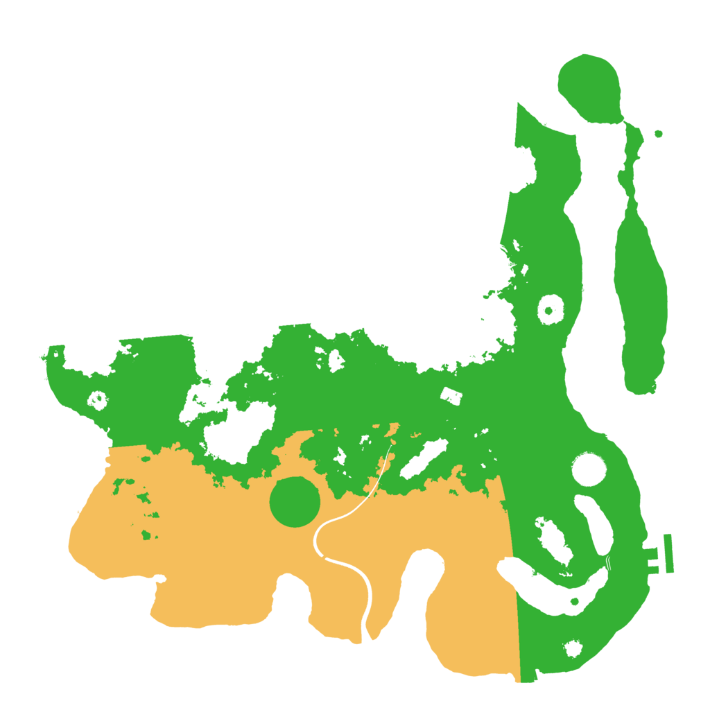 Biome Rust Map: Procedural Map, Size: 3700, Seed: 874195411