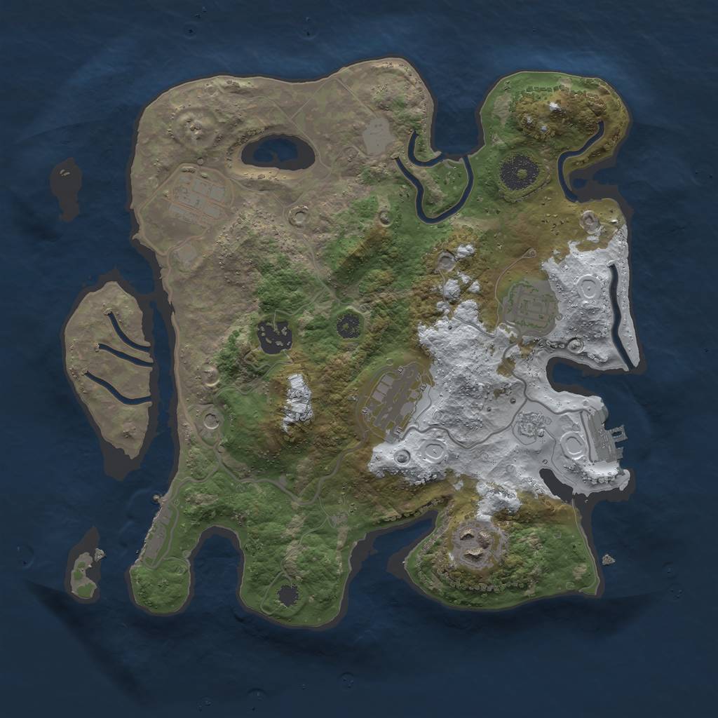 Rust Map: Procedural Map, Size: 3000, Seed: 26538, 14 Monuments
