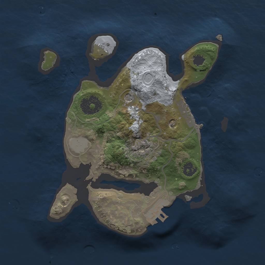 Rust Map: Procedural Map, Size: 2000, Seed: 4050, 8 Monuments