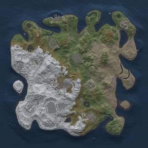 Thumbnail Rust Map: Procedural Map, Size: 3500, Seed: 1745998397, 19 Monuments