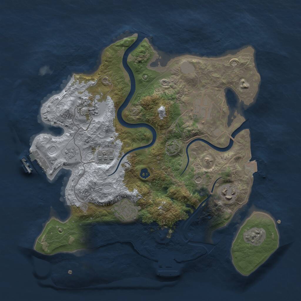 Rust Map: Procedural Map, Size: 3000, Seed: 11639, 11 Monuments