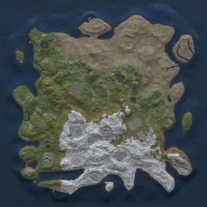 Thumbnail Rust Map: Procedural Map, Size: 3850, Seed: 1517438207, 19 Monuments