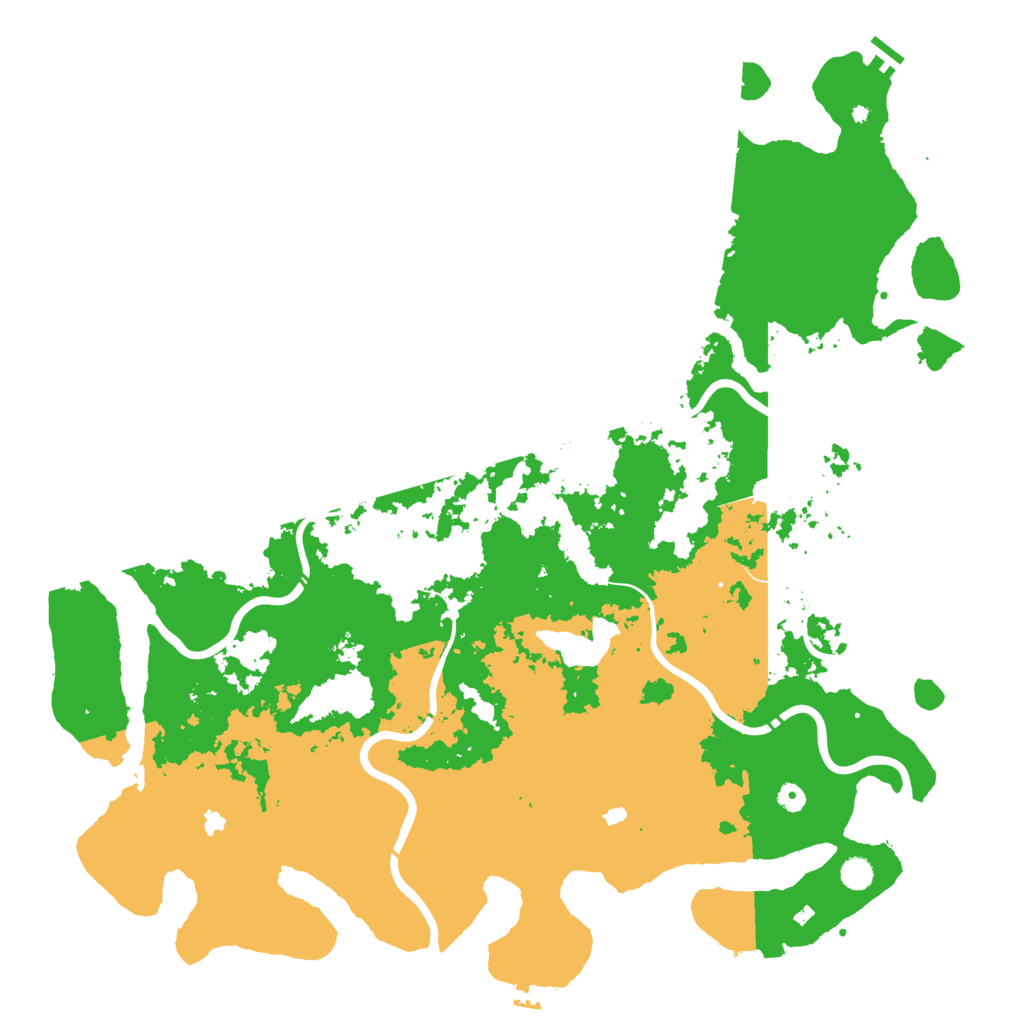 Biome Rust Map: Procedural Map, Size: 5500, Seed: 134658
